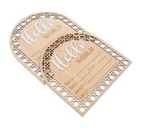 TOYANDONA 2pièces Panneau Annonce de Naissance Bois pour Panneau de Bienvenue avec Prénom Décoratif pour Chambre Né