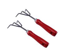TOYANDONA 2pièces Râteau De Jardin Dents Lot de Cultivateur Manuel Outil De Jardinage pour Pots De Fleurs Et Désherbage