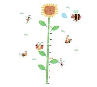 TOYANDONA 2pièces Sticker Mur Évolutif Autocollants Muraux Pvc Cartoon Tournesol Pour Décoration De Chambre Et Salon