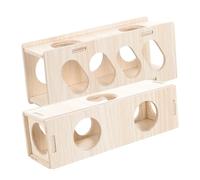 TOYANDONA 2pièces Tunnels Bois pour Hamsters Et Rongeurs De Jouets Déguisés Tunnel Accessoire Pratique pour Aménager La Cage des Petits Animaux