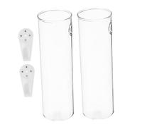 TOYANDONA 2pièces Vase Mural Suspendu Verre Transparent Lot pour Décoration Intérieure Et Fleurs Fraîches
