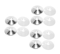 TOYANDONA 3 Ensembles Cache Tuyau Couvercles Décoratifs De Flasque Plomberie Plaques Rondes pour Murs pour Radiateurs Et Conduites Eau Blanc Émaillé 4 Pièces * 3