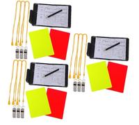 TOYANDONA 3 Ensembles Kit Arbitre Complet avec Cartes de Pénalité Sifflets et Carnet de Scores Ensemble Portable pour Football Basketball et Volleyball