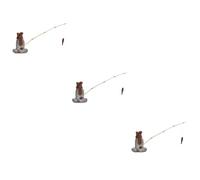 TOYANDONA 3 Ensembles Ornements De Pêche Jiang Taigong Statue De Pêcheur Figurine Pêcheur Assis Sculpture De Pêcheur D'aquarium Figurine De Pêcheur Miniature Ornement du Poisson Céramique