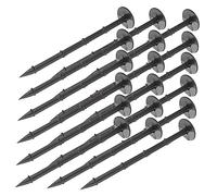 TOYANDONA 3 Ensembles Piquets De Jardin Plastique Clous pour Fixation des Plantes Et Gazon Artificiel Noir pour Aménagement Paysager 20 Pièces * 3