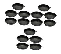 TOYANDONA 3 Ensembles Plateau De Pot De Fleur Soucoupe Bacs À Plantes Pots De Jardinières Intérieurs Plateaux À Pots Support De Pot À Fleurs Petit Plateau De Fleurs Résine Noir 5 Pièces * 3