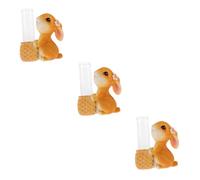 TOYANDONA 3 Ensembles Tube De Verre Grandir Décorations Fonctionnalité Lapin Petit Usine De Plein Air Vases en Verre Tube De Plante en Verre Vase en Verre Résine Colorful