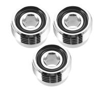 TOYANDONA 3 Pièces Adaptateur Cuivre de Plongée de Bouteille de Valve Din | Filetage Métallique, Argenté, pour Kits de Plongée et Expéditions
