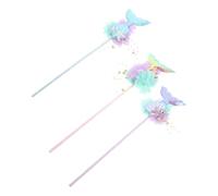 TOYANDONA 3 pièces Baguettes Sirène Paillettes Accessoires Fête Garçon Fille Stimulant Créativité Jouets Princesses pour Carnaval et Anniversaire