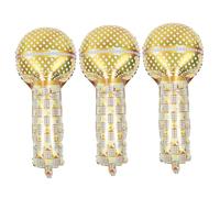 TOYANDONA 3 pièces Ballons Microphone Gonflables Décoration Fête Années Accessoires Cosplay Thème Rétro pour Soirée Musicale