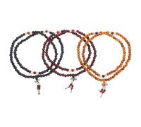 TOYANDONA 3 pièces Bracelet Bois Perles Multi-tours Résistant à Usure pour Femmes Méditation et Prière Design Traditionnel et Moderne Élégant pour Usage Quotidien et Occasions Spéciales