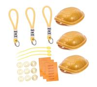 TOYANDONA 3 Pièces Chinese Turtle Shell Divination Coins Miniature Statue for Health Wealth Feng Shui Portable Vintage I Ching Toy