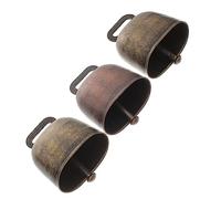 TOYANDONA 3 pièces Cloche de Vache Antique Lot de Cloches DIY pour Animaux Décoration Pratique et pour Colliers de Chiens Vaches et Moutons