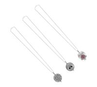 TOYANDONA 3 pièces Collier Diffuseur Aromathérapie Inoxydable Pendentifs Mode pour Huiles Essentielles Cadeau Parfumé sans Chaîne Styles Assortis