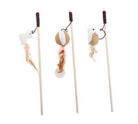TOYANDONA 3 pièces de Jeu Interactif pour Chat de Jouets Oiseaux Souris Toile Balle Stimule et Réduit Stress des Félins pour de Toutes pour Renforcer Lien Entre Animal et