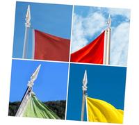 TOYANDONA 3 Pièces Décorations de Drapeau Plastique Argenté Embouts pour Mâts de Drapeau Remplacements Pratiques pour Conférences et Événements Publics