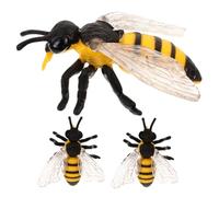 TOYANDONA 3 Pièces Figurine Abeille Réaliste Plastique Éducatif Précoce pour Garçon Fille Modèle Animal pour Projets Scolaires Décoration Fête Thématique Insectes