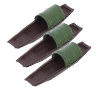 TOYANDONA 3 Pièces Figurines Bateau de Flottant Miniature Ornements Aquarium Plastique Modèle Rétro pour Décoration Jardin de Fées Bonsai Bureau