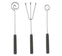 TOYANDONA 3 pièces Fourchettes à Tremper Chocolat Inox Set Ustensiles Cuisine Ergonomiques pour Fondue Fromage Dessert Fruits Nuts Décoration Cake