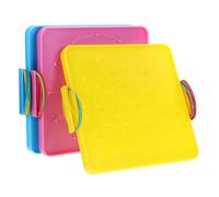 TOYANDONA 3 pièces Géoboard Double Face pour Élèves Outils Mathématiques Manipulatifs avec Bandes Élastiques Éducatif Montessori pour Apprentissage Élémentaire