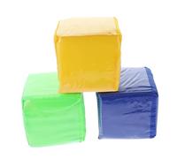 TOYANDONA 3 Pièces Jeu Éducatif Cubes à Dés avec Poche Transparente pour Cartes Portable pour Apprentissage Préscolaire Coordination Main Œil et Compétences Mathématiques