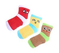 TOYANDONA 3 pièces Jouets Chien Résistants Morsure avec Sifflet Peluche Chaussettes Vocalisantes pour Chiots Jouets Molaire Anxiété et Divertissement à