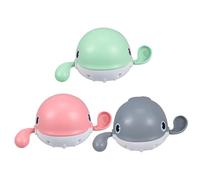 TOYANDONA 3 pièces Jouets de Bain Baleine pour Garçon Fille de Bain Animaux Amusants Design Arrondi Sécurisé Léger et Portable et Jeux Aquatiques