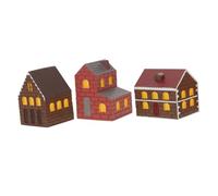TOYANDONA 3 Pièces Kit Maison Miniature Résine Figurines Maison de Fée Décoratives pour Jardin Patio Pots de Fleurs Accessoires Micro Paysage Adaptés Décoration Intérieure et Extérieure