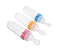 TOYANDONA 3 Pièces Kit Silicone Squeeze Food Feeder Bottles Soft Portable Cereal Dispenser For Travel And Home Use