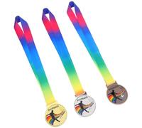 TOYANDONA 3 Pièces Médailles de Football avec Ruban pour Championnat de Soccer Récompenses Ère Place pour Événements Scolaires Ligues Jeunes et Tournois