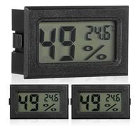 TOYANDONA 3 Pièces Mini Thermomètre Hygromètre Numérique Intérieur avec Affichage Digital Précis pour Maison Bureau Plantes