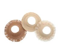 TOYANDONA 3 Pièces Mini Woven Hats for Dolls Handcrafted Open Top Wide Brim Caps Miniature Accessories for DIY Crafts Dollhouse Decor and Small Pets