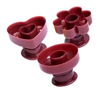 TOYANDONA 3 pièces Moule Donuts Plastique PP Multi-formes Rond Fleur Cœur pour Pâtisserie et Desserts Ustensiles de Cuisine Polyvalents pour Fêtes et Réunions