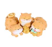 TOYANDONA 3 pièces Ornement Voiture Tête Qui Bouge Léopard Doré Décoration Animal Créative pour Intérieur Auto Cadeau Original