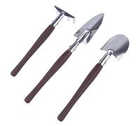 TOYANDONA 3 Pièces Outil De Jardinage Ensemble De De Jardin Accessoires De Désherbage Pelle à Pot Pratique Manche Bois