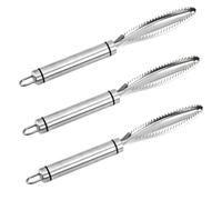 TOYANDONA 3 Pièces Outils Acier Inoxydable pour Élimination des Poumons de Volaille Grattoirs Ergonomiques pour Équipement de Transformation de Poulet et Dinde