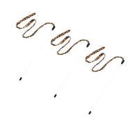 TOYANDONA 3 pièces Perche Chat avec Ruban Léopard et Cloche Exerciseur Interactif pour Chats Favorise Exercice et Réduit Comportements Destructeurs