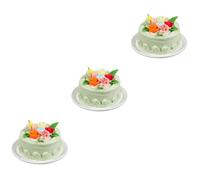 TOYANDONA 3 Pièces Petits Gâteaux Accessoire De Photographie Culinaire Gâteaux Miniatures De Maison De Poupée Mini Gâteaux De Maison De Poupée Mini Décor Gobelet En Carton Faux Gâteau Résine