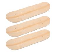 TOYANDONA 3 Pièces Planche Skateboard Bois Non Vernie Double Queue pour Garçon Fille DIY Peinture Graffiti Deck Blanc