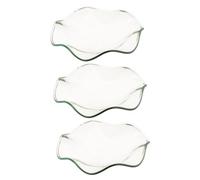 TOYANDONA 3 pièces Plateau Verre Transparent pour Brûleur Huiles Essentielles Plateau Chauffe-Huile Résistant Chaleur pour Lampe de Diffusion Remplacement Pratique pour Fondants Cire