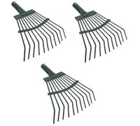 TOYANDONA 3 Pièces Râteau à Acier pour Jardinage Outil Pratique et pour Nettoyer Jardin pour Récupérer et Débris Pelouses et sous Haies