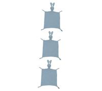 TOYANDONA 3 Pièces serviette apaisante coton couvertures en peluche animal en peluche nouveau-né couvertures nouveau-né couette de sécurité serviette apaiser bébé lapin mouchoir de bébé