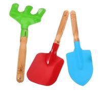 TOYANDONA 3 pièces Set Outils de Jardinage pour Garçon Fille Ensemble de avec Poignée Bois Pelle Râteau et Bêche pour Petits Jardiniers Couleurs Aléatoires Couleur Couleur Aléatoire