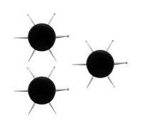 TOYANDONA 3 Pièces Stylo à Points pour Ongles Noir en Acrylique et Acier Inoxydable Structure Rotative et Guide Métallique Raffiné, pour Salon et Événements Sociaux