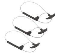 TOYANDONA 3 Pièces Support à Cochon en Fil D'acier Inoxydable avec Poignée Plastique, Équipement de Manipulation des Animaux pour Élevage Porcin, Dispositif de Contention Humain Ferme