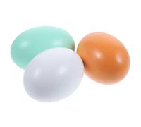 TOYANDONA 3 Pièces œufs de Pâques Easter Eggs œuf de pâques Easter Decoration œufs de décoration œufs factices Oeufs artisanaux Petits œufs en Bois Faire Semblant d'oeufs Oeuf de Simulation