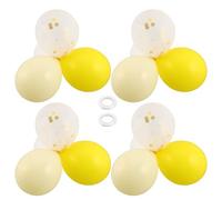 TOYANDONA 30 Pièces Ballons D'anniversaire en Latex Jaune et Blanc, Matériel Épais Facile à Assembler, Décorations pour Fête Thème du Soleil 2 Rouleaux de Ruban