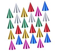 TOYANDONA 30 Pièces Chapeaux de Fête Papier Métallisé Multicolores avec Bande Élastique Cônes pour Garçon Fille et Adultes Accessoires pour Anniversaire Noël Nouvel an et Célébrations