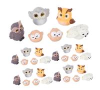 TOYANDONA 30 Pièces Miniature Resin Owl Figurines for Micro Landscape Decor Fairy Garden Statues for Succulent Pots Aquarium Toys and DIY Crafting Accessories