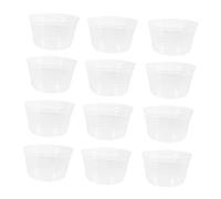 TOYANDONA 30 Pièces Plateau de Pot à Fleurs imperméable Soucoupe pour Plantes en Pot Plateau d'égouttement de Soucoupe égouttoirs Plat de jardinière Plastique Transparent